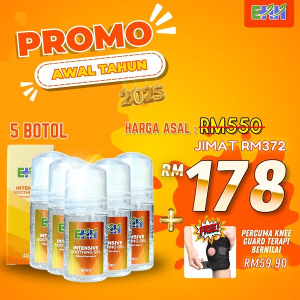 Gel EarthHerbs – Promo (5 Botol FREE Pelindung Lutut)